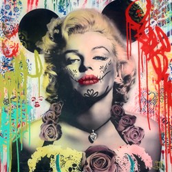 Marilyn Monrose by Srinjoy - Mixed Media sized 24x24 inches. Available from Whitewall Galleries
